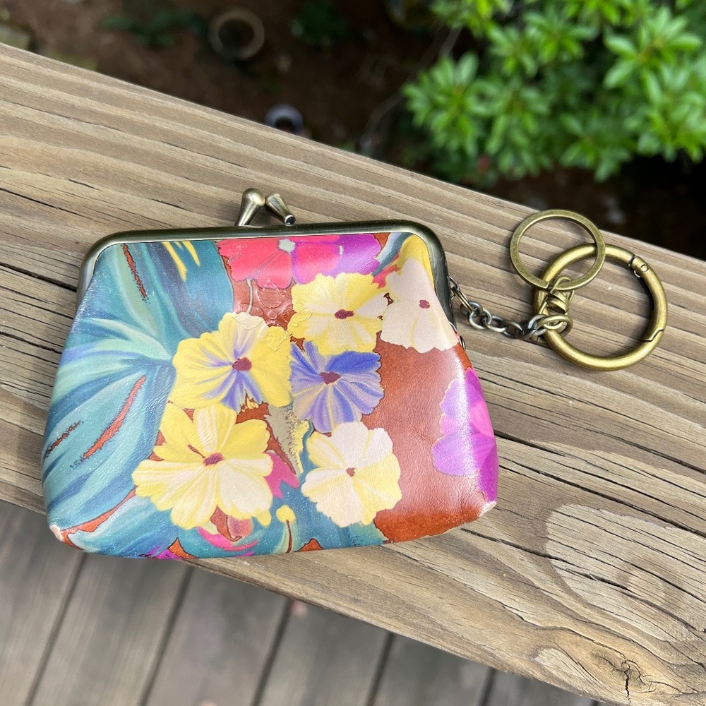 Patricia Nash Leather Coin Purse and Key chain